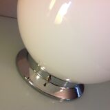 Ceiling light globe opened in opaline white vintage 60