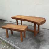 Duo of brutalist tables