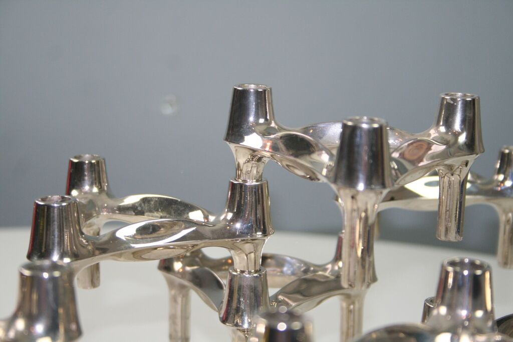 Lot of 10 BMF Nagel 1970 modular candlesticks