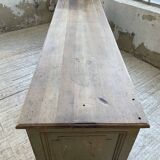 XXL walnut trade counter with multiple drawers