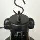 Industrial black pendant factory lamp with cast iron top, 1970s