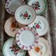 8 antique dessert plates from Digoin and Sarreguemines