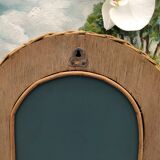 Oval rattan mirror vintage year 60 year 70
