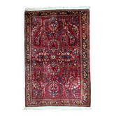 Handmade antique Persian Sarouk rug 97cm x 151cm 1920s
