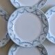 9 assiettes plates anciennes terre de fer signées Sarreguemines Juliana