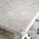 Bistro table cast iron and white marble - garden terrace