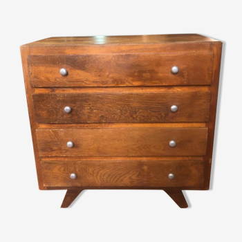 Scandinavian style compass foot chest of drawers, 1960s