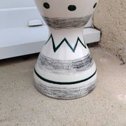 Vintage ceramic diabolo vase from the 60s