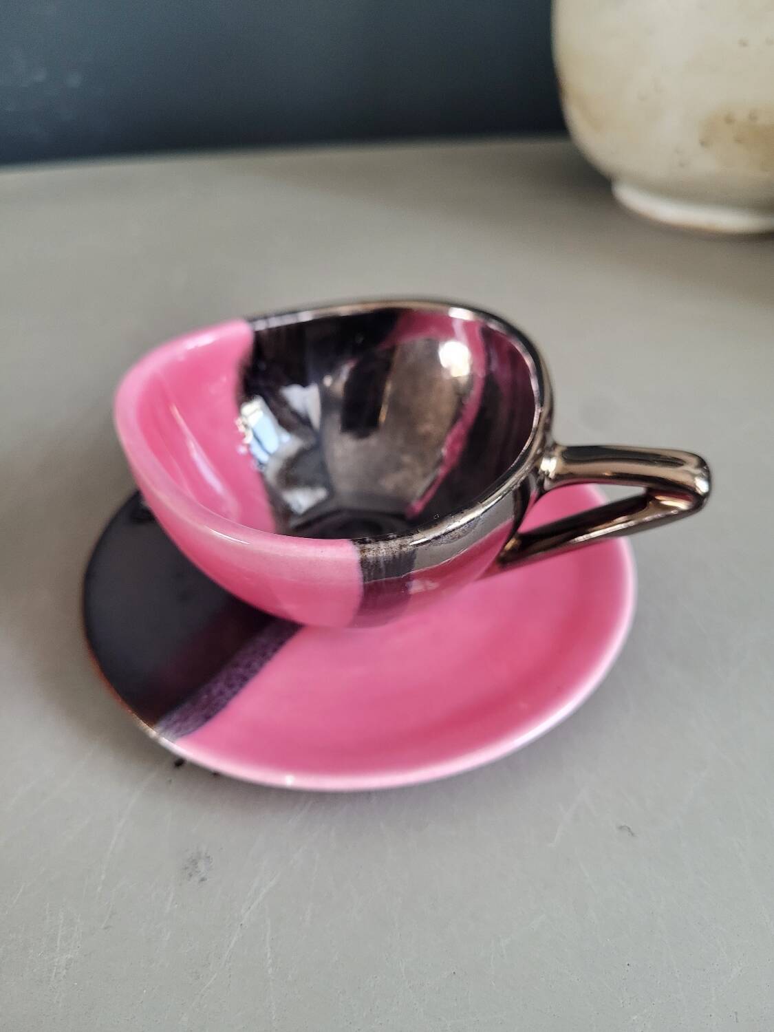 Set of 4 Vallauris coffee cups - Signed Luc Vallauris
