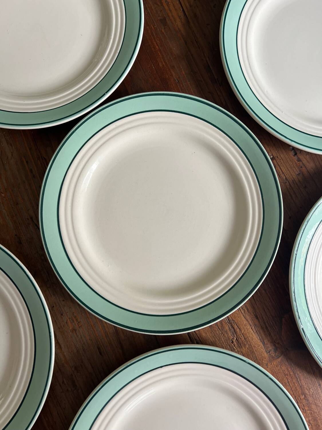 10 vintage flat plates Amanda Ceranord France