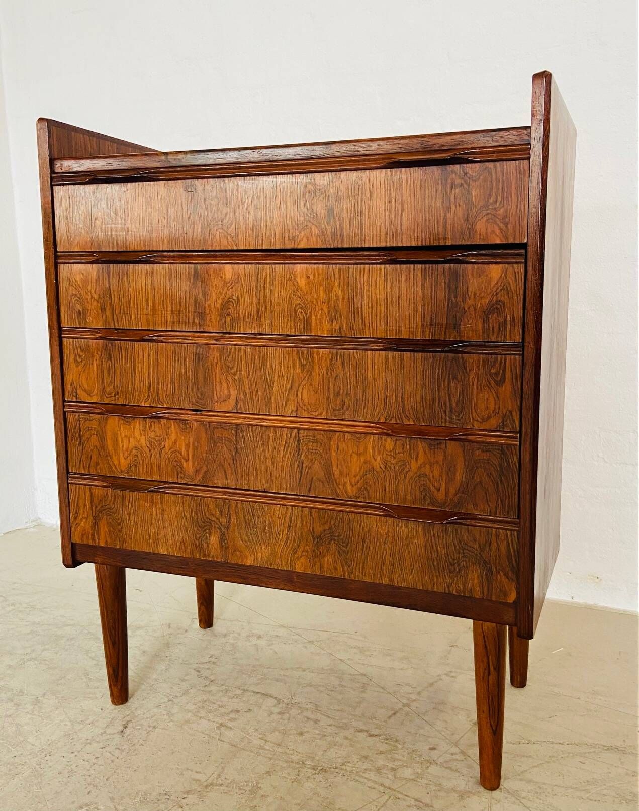 Vintage Danish mid-century modern rosewood chest of drawers by Henning Jørgensen 1959