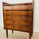 Vintage Danish mid-century modern rosewood chest of drawers by Henning Jørgensen 1959