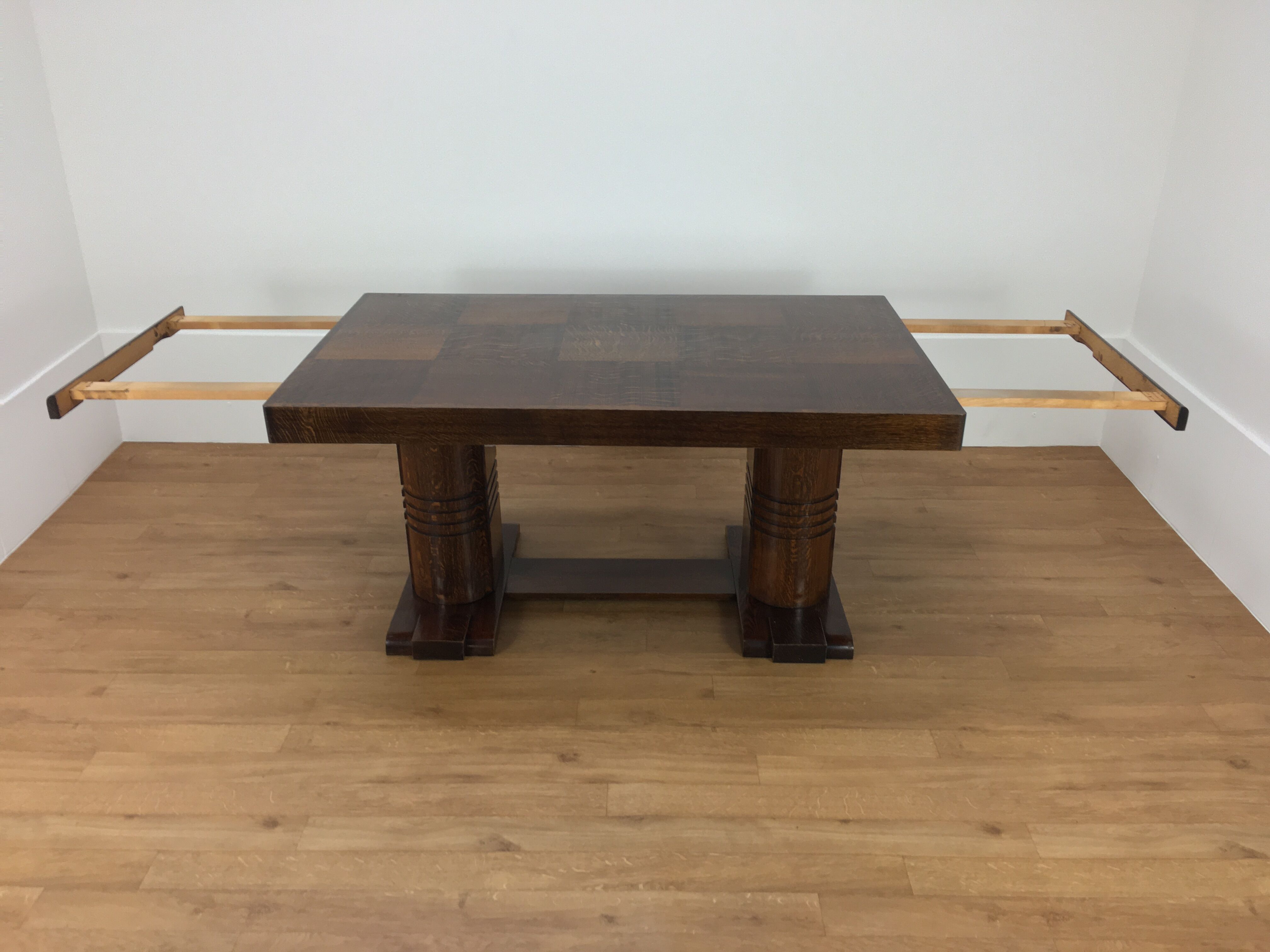 Massive and expandable art deco brutalist table