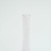 Large pink bubbled glass vase, in the style of Biot, Signed, 1970