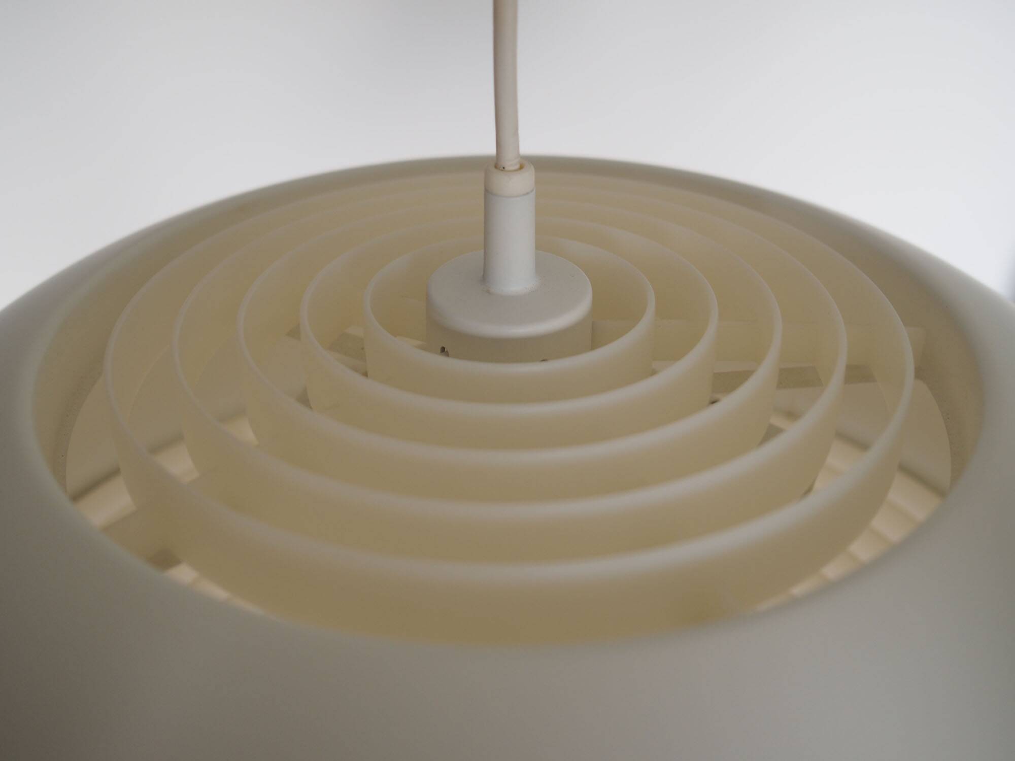 White pendant lamp, Danish design, production: Denmark