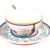 Cup / Saucer for breakfast Faïence Henriot Quimper France