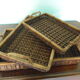 Lot of 3 servants, braided wicker trays