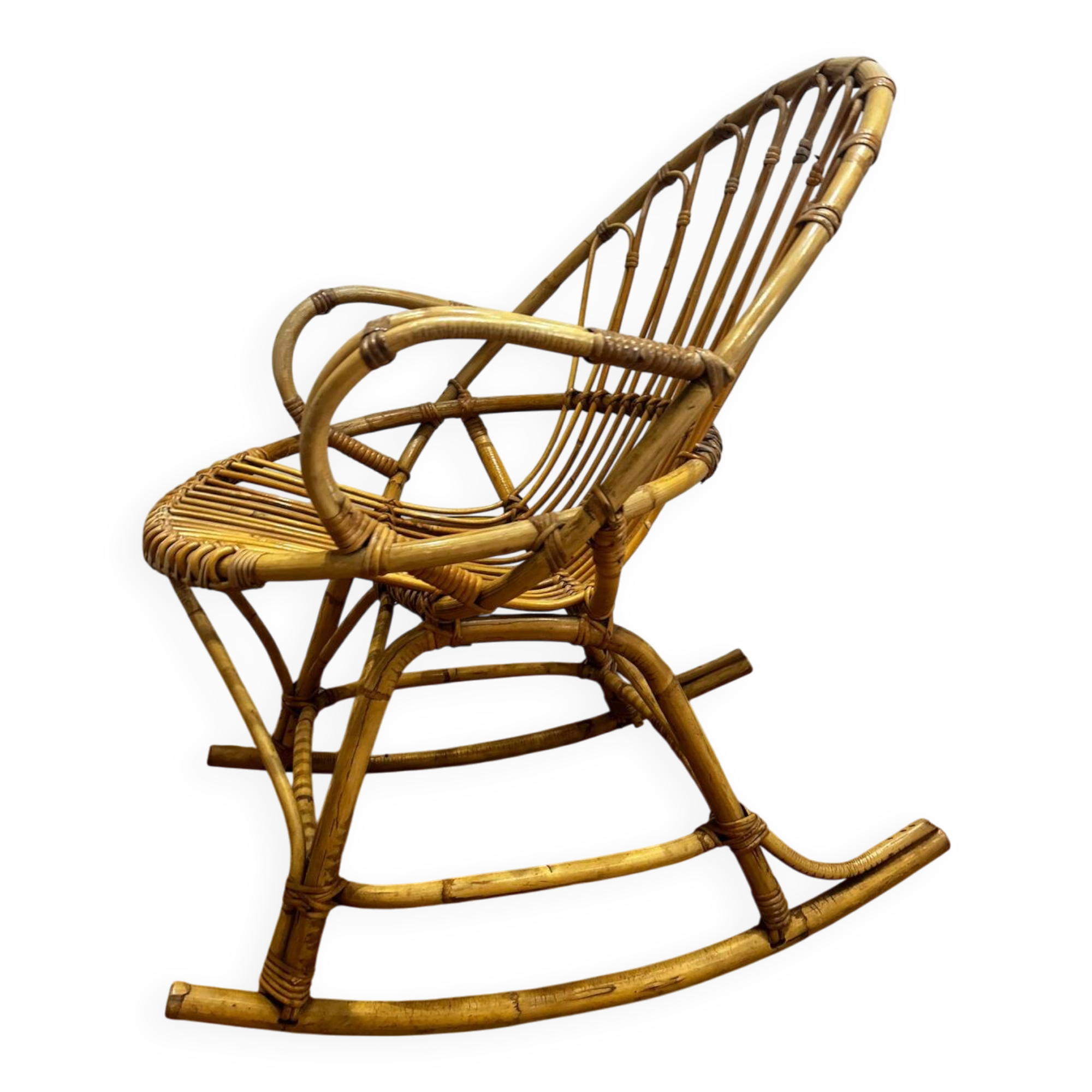 Vintage rattan rocking chair