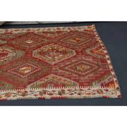 Vintage Turkish Hand-Knotted Wool Cotton Red Runner Rug 146x335