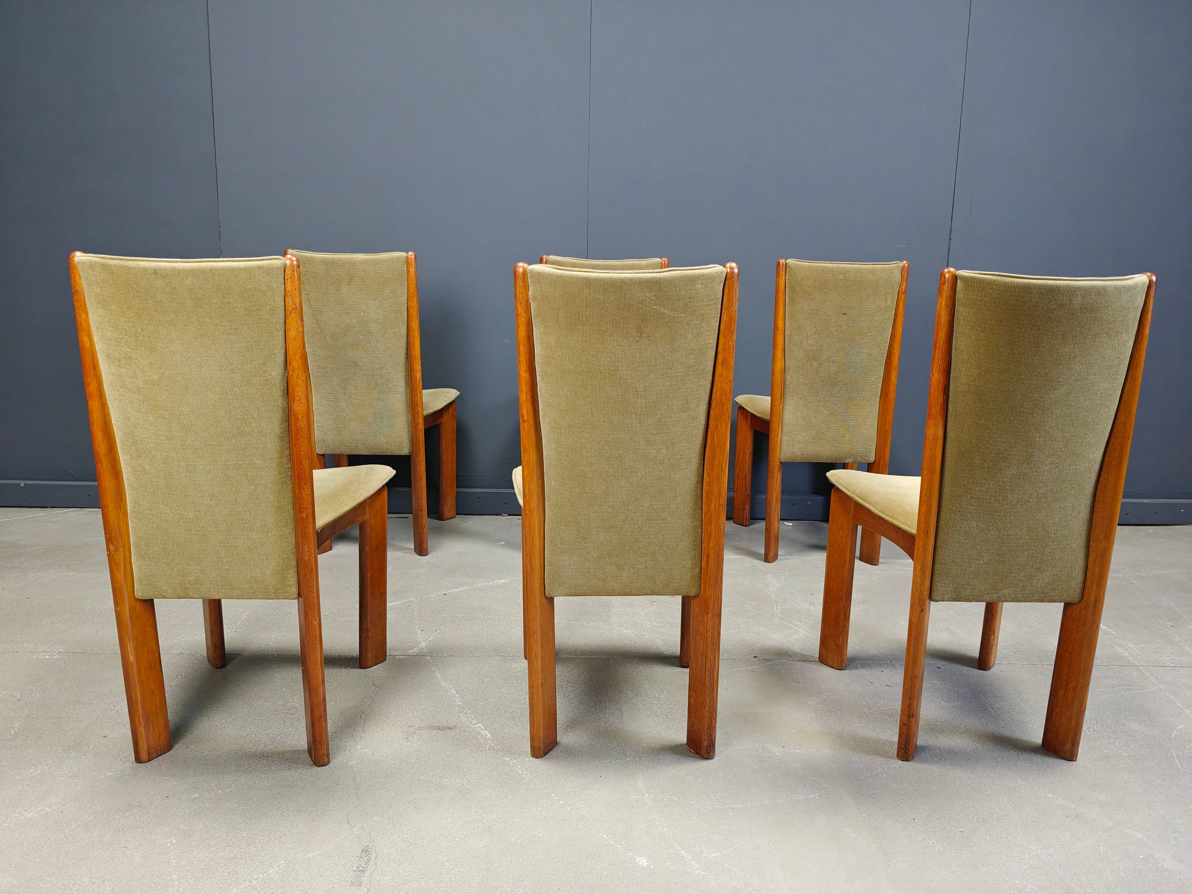 Vintage Danish dining chairs set of 6 - 1970s