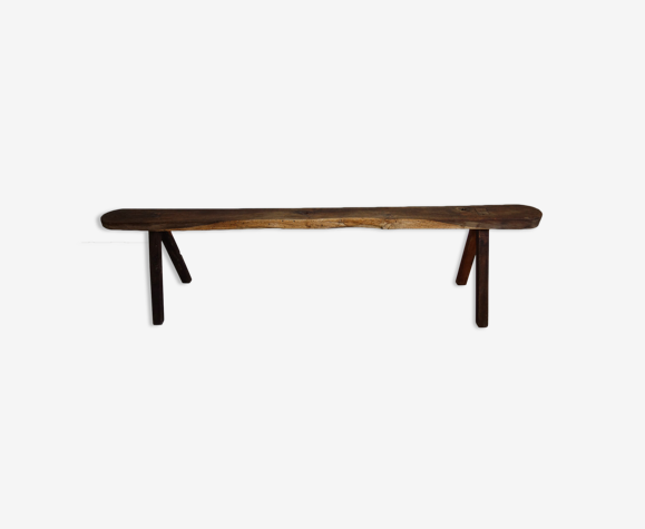 Banc primitif en chêne fin 19ème