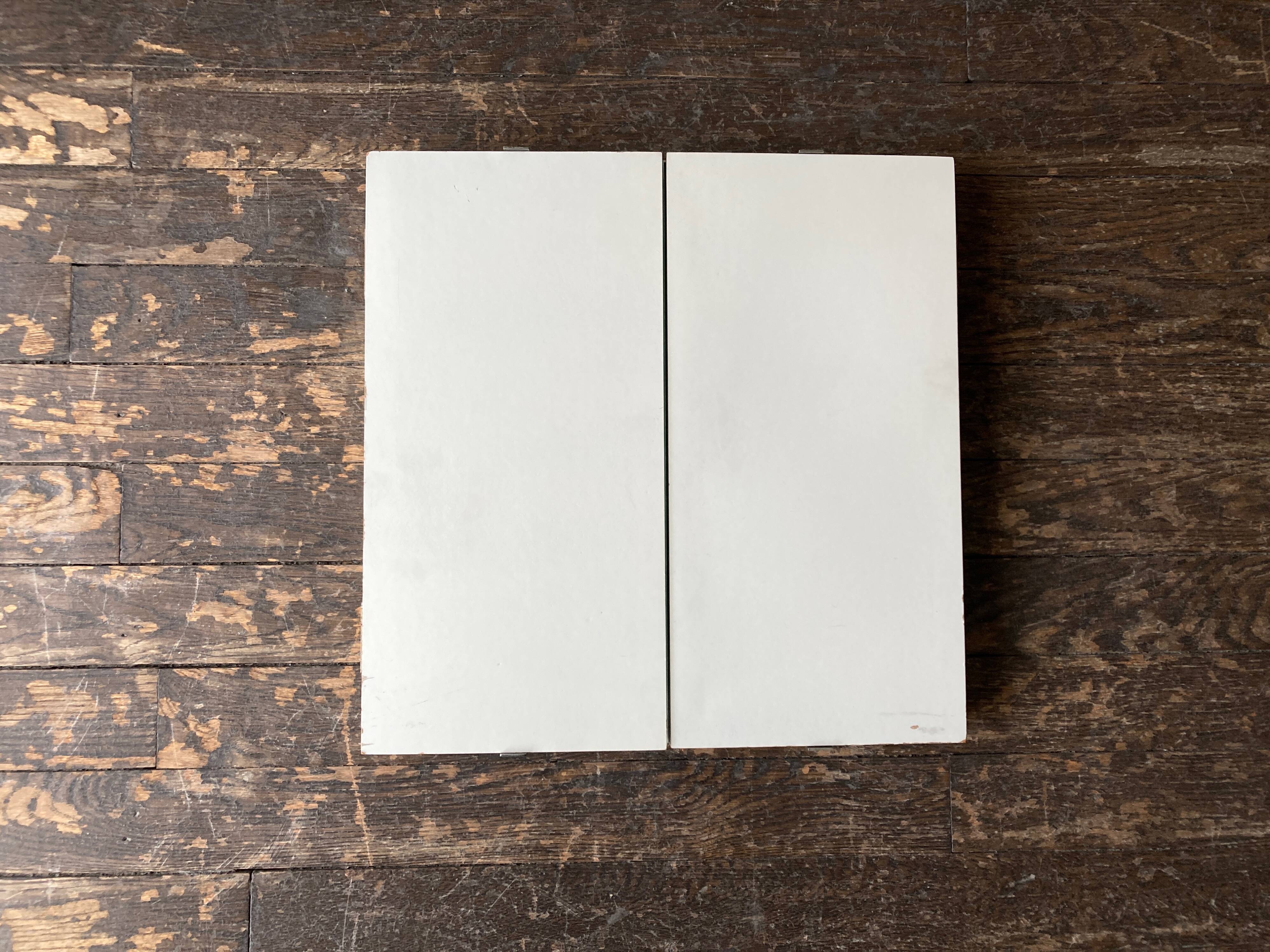 Wooden wallet triptych bathroom mirror 78cm x 38cm