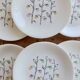 6 vintage flat plates from Gien, model Marie-Claire.
