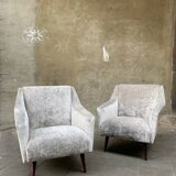 Pair of armchairs in velvet Fendi Casa