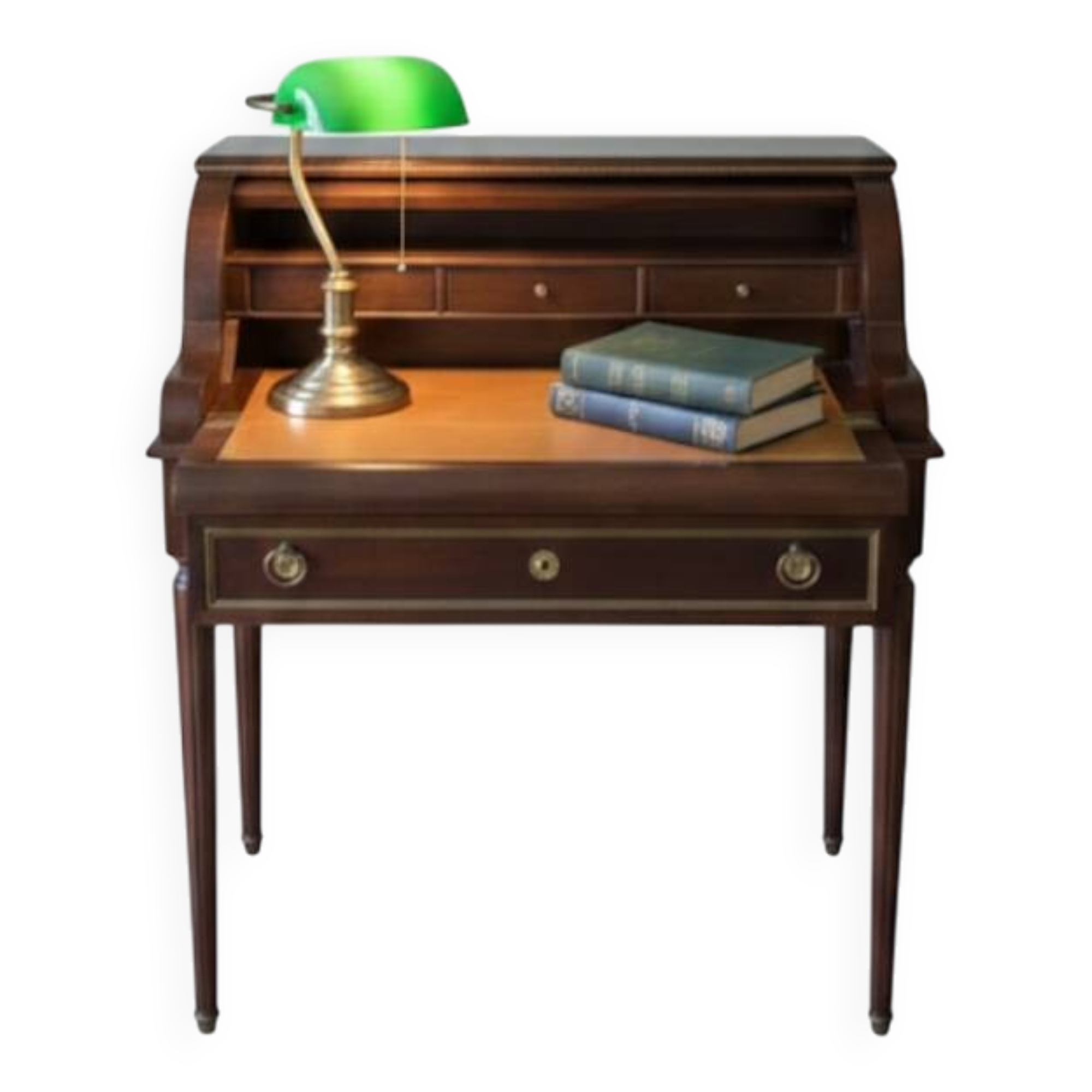 Louis XVI Style Cylinder Desk in Mahogany