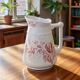 Large antique toilet bowl from the 19th century, pink ironstone, Imperial Bonn.