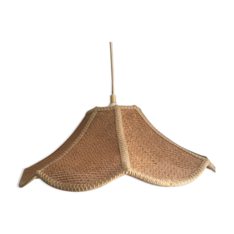 Vintage rattan flower suspension