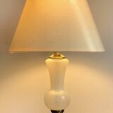 LAMPE Verre OPALIN et Laiton VINTAGE