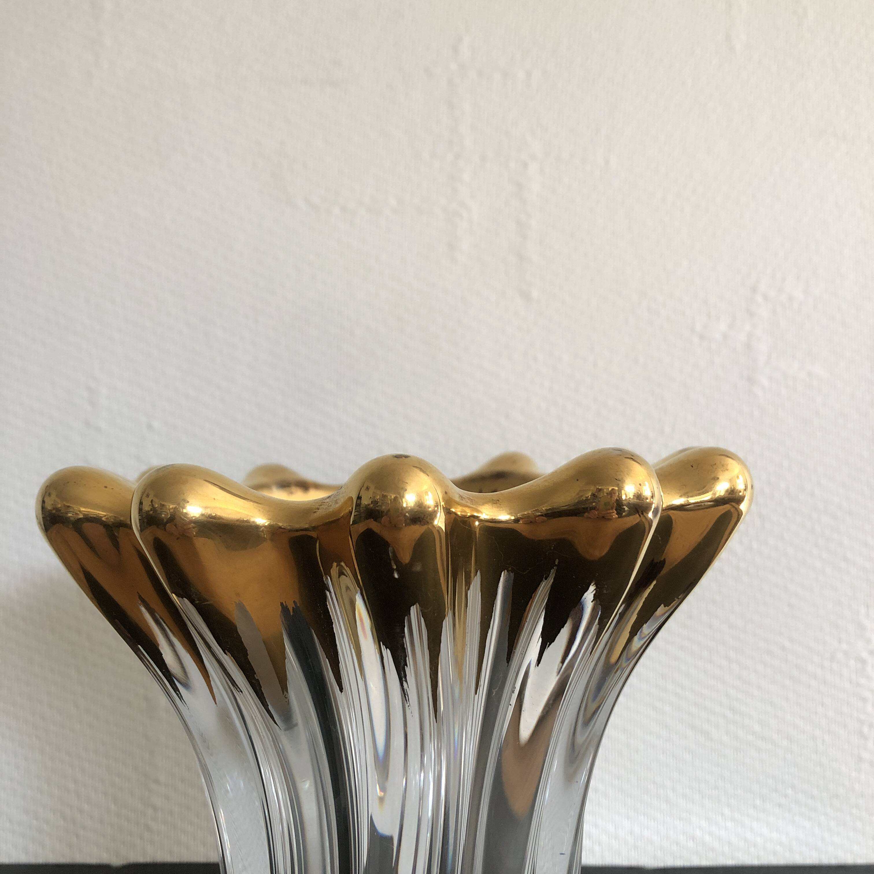 Art deco crystal vase