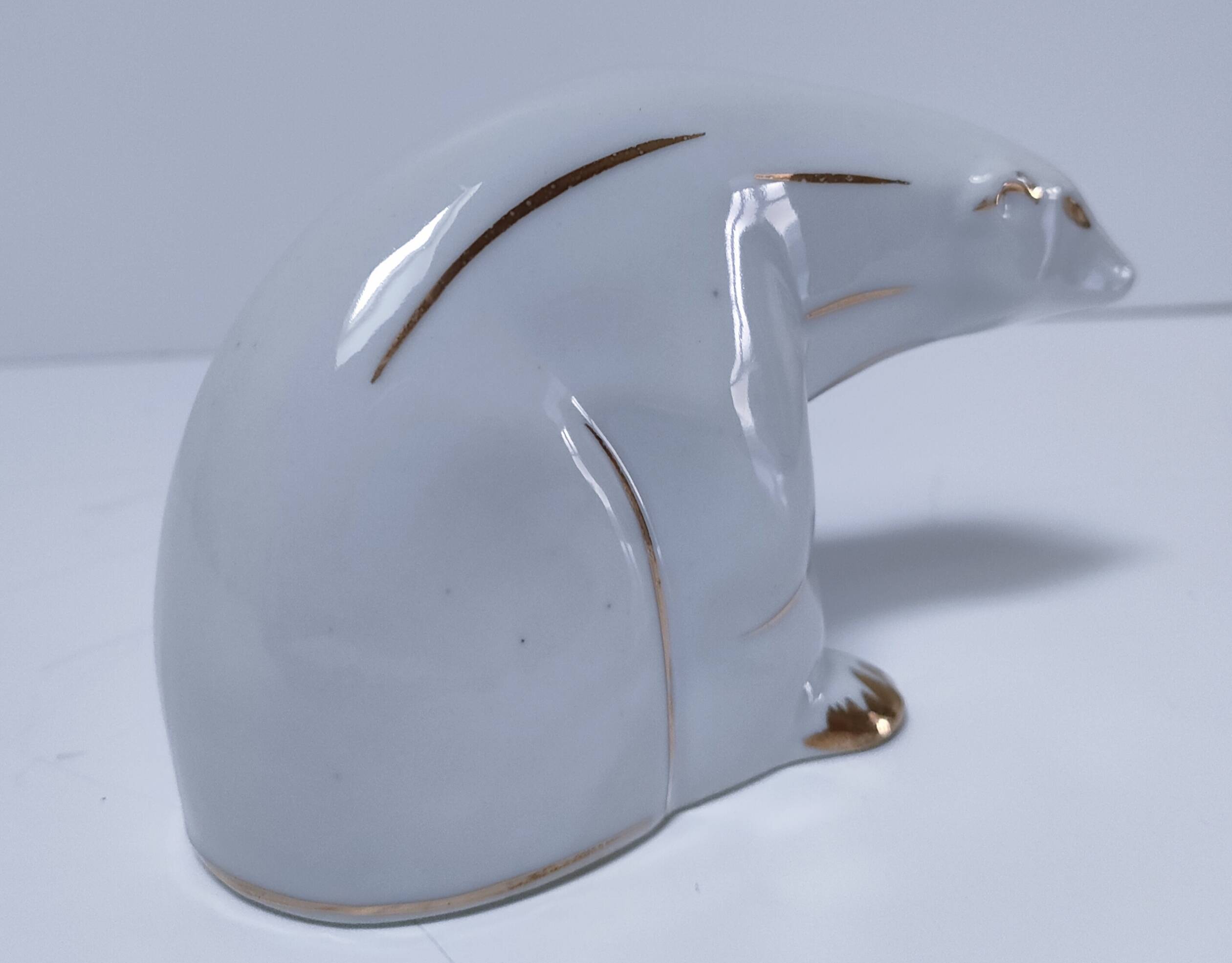 Art Deco polar bear Limoges porcelain