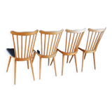 4 chairs baumann v5 skaï black light beech