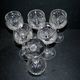 Set of 6 white wine glasses 1900 in cut crystal BACCARAT model 9157 catalog 1907 H13.5