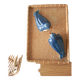 2 oiseaux bleu en Faïence émaillée