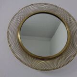 Vintage French Brass Mirror, 1960s