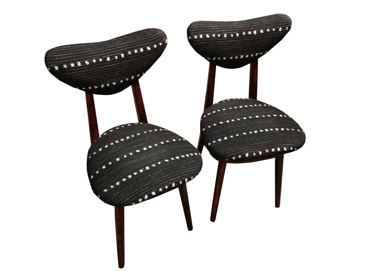 Chaise en tissu noir perennials dotty, europe, années 1960