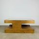 Brutalist coffee table made of solid wood from the 1970s.