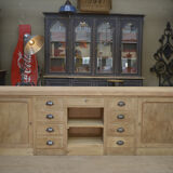 Buffet enfilade à 2 portes et 9 tiroirs en chêne