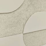 Vintage sideboard with handmade relief surface, metal, Germany, 1960s