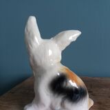 Dog signed Desvres Gabriel Fourmaintraux early 20th century