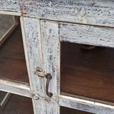 Small old white wooden display case