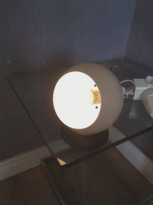 Abo Randers Eye Ball lamp by Jørgen Berthel, cream, Denmark, 1960s