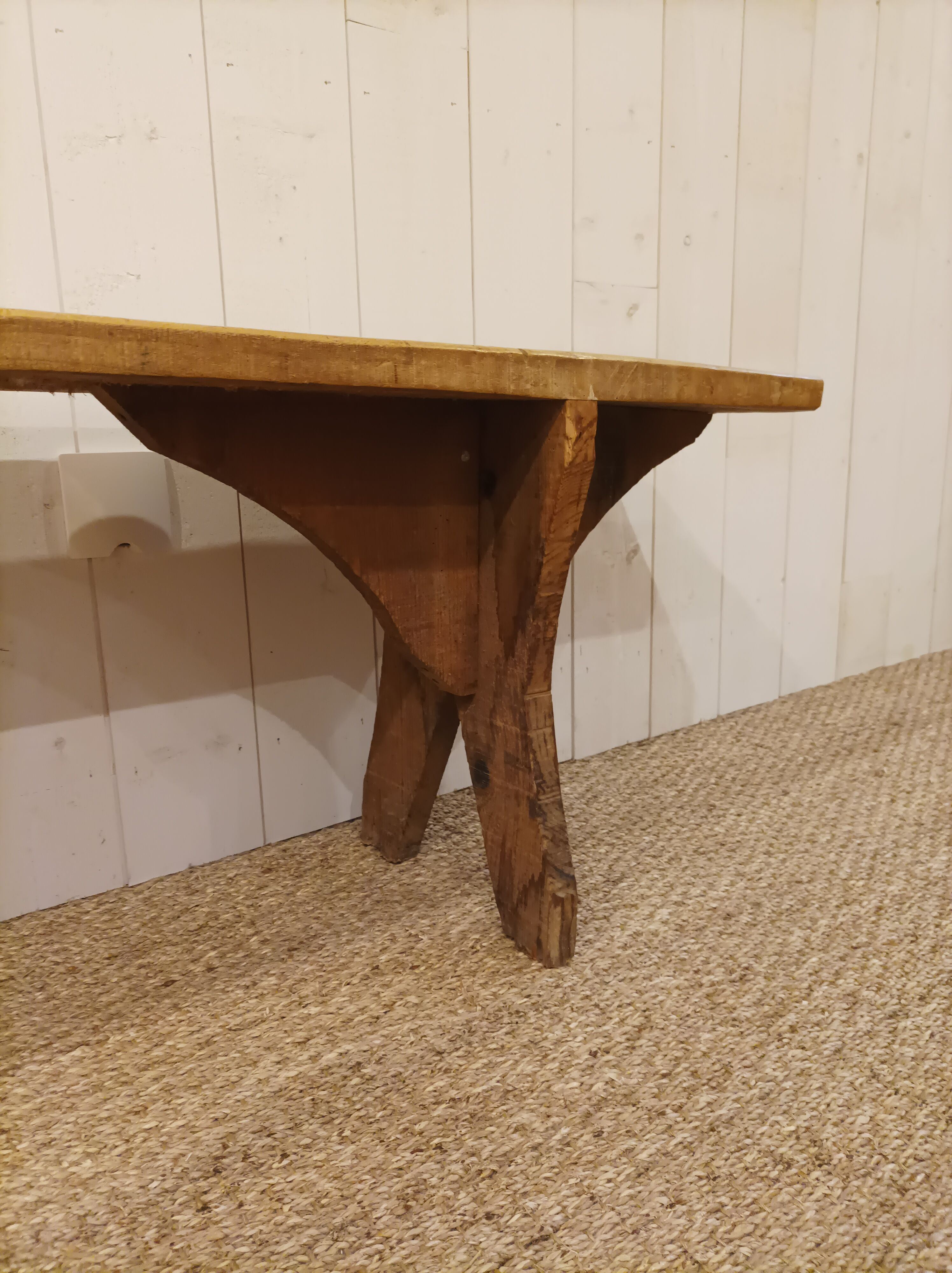 Antique solid wood bench