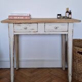 Coiffeuse ou Console ou Bureau patiné