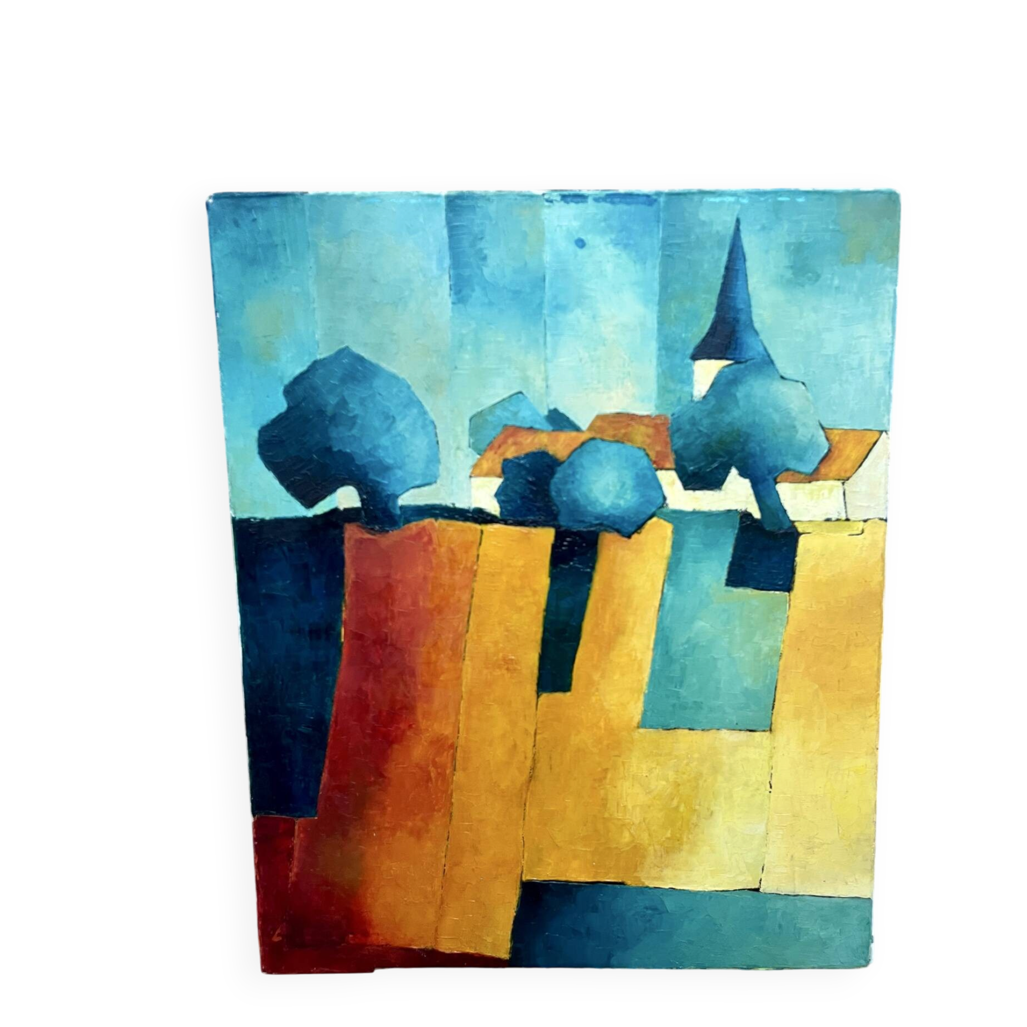 Oil on canvas "Village"
