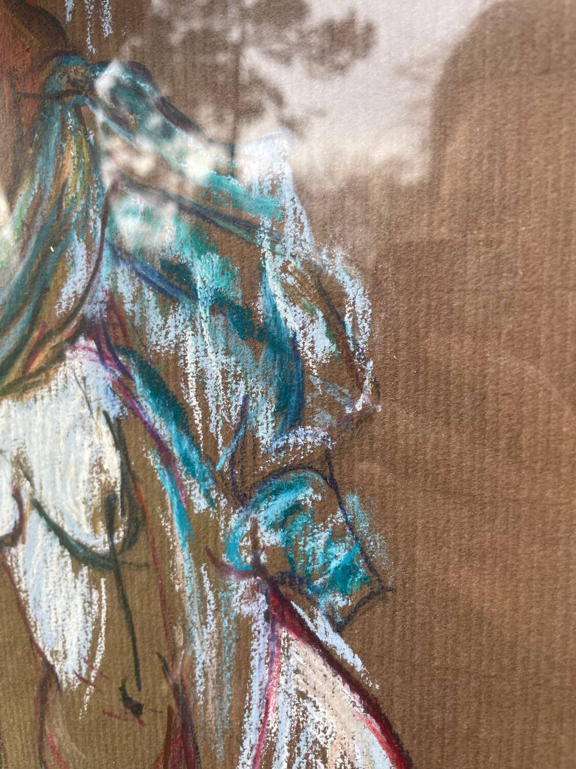 Pastel drawing of a nude