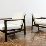 Pair of beige mid century armchairs b7522 by zenon bączyk, 1960's